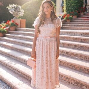 Gal Meets Glam Penelope Dress in pink size XL